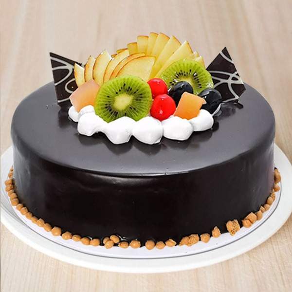 EGGLESS Choco FRESH Fruits Cake - Cake Connection| Online Cake | Fruits ...