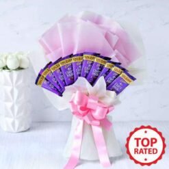 Bouquet of 10 Cadbury Dairy Milk Chocolates